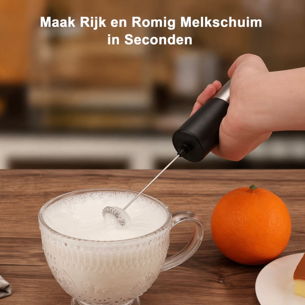 Mousseur à lait - Électrique - Manuel - Mousseur à lait de luxe - Noir