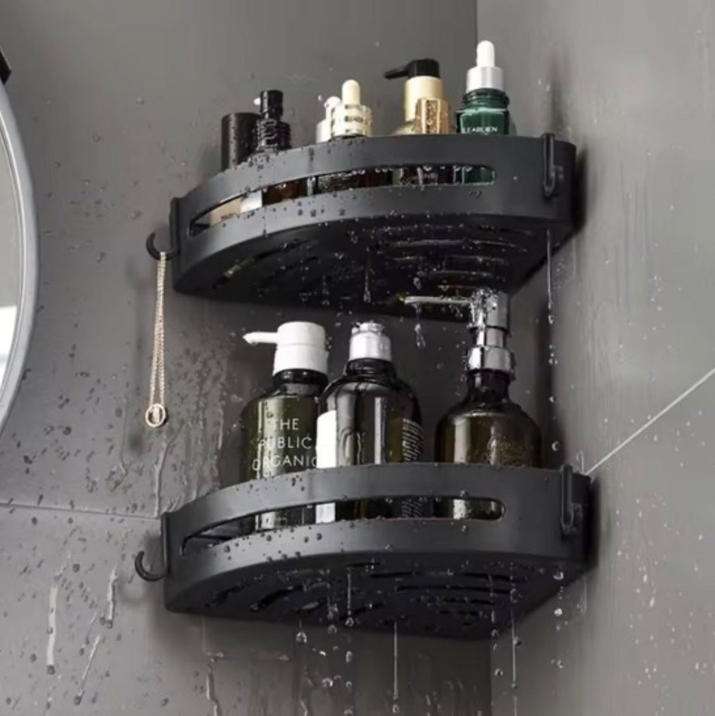 Étagère de douche adhésive sans perçage – Support de shampoing - 2 niveaux