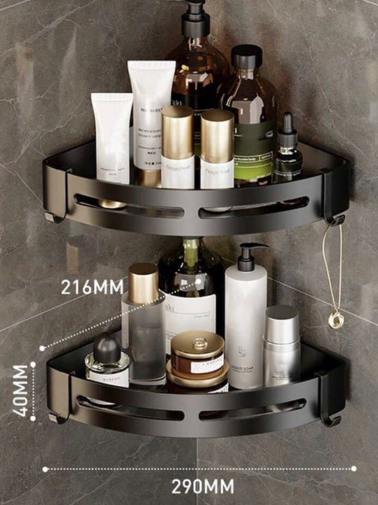 Étagère de douche adhésive sans perçage – Support de shampoing - 2 niveaux