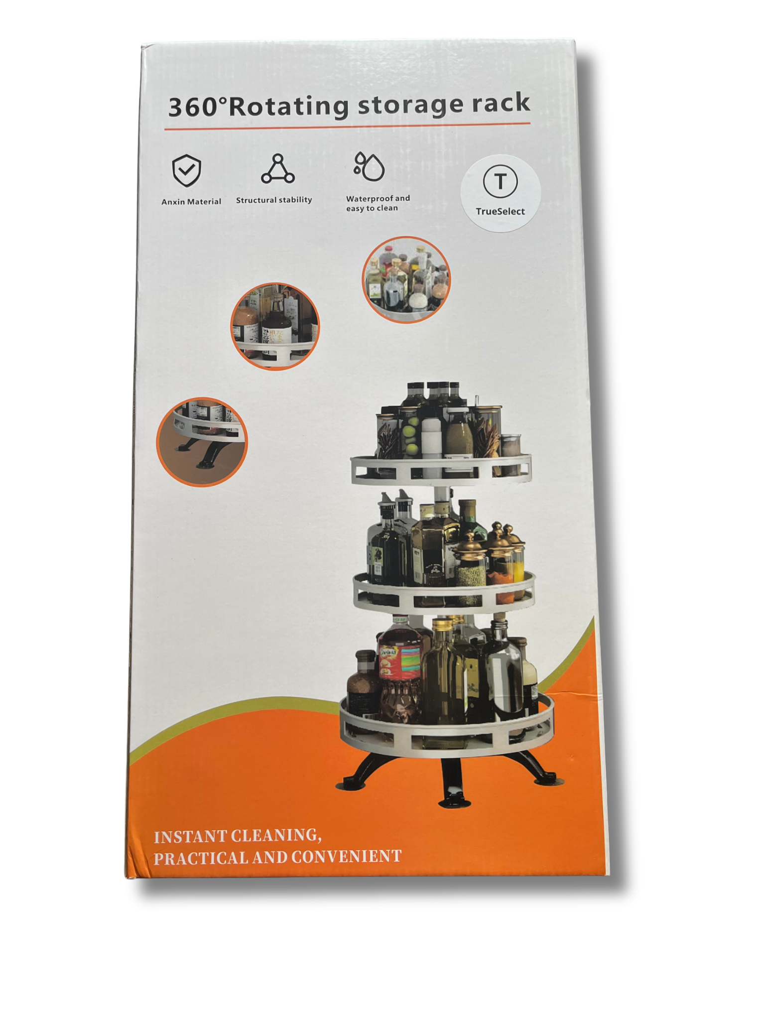 kruidenrek - Staand - 3 Laags - Draaibaar - 52cm Hoog - Verstelbaar - Wit